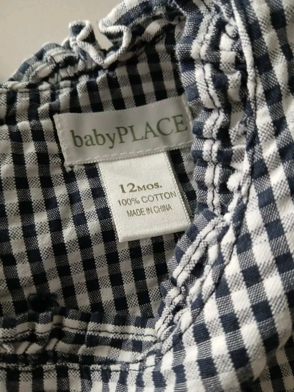 Baby Place by Children's Place Gingham Dress 2pc set 12mo - Picture 3 of 6